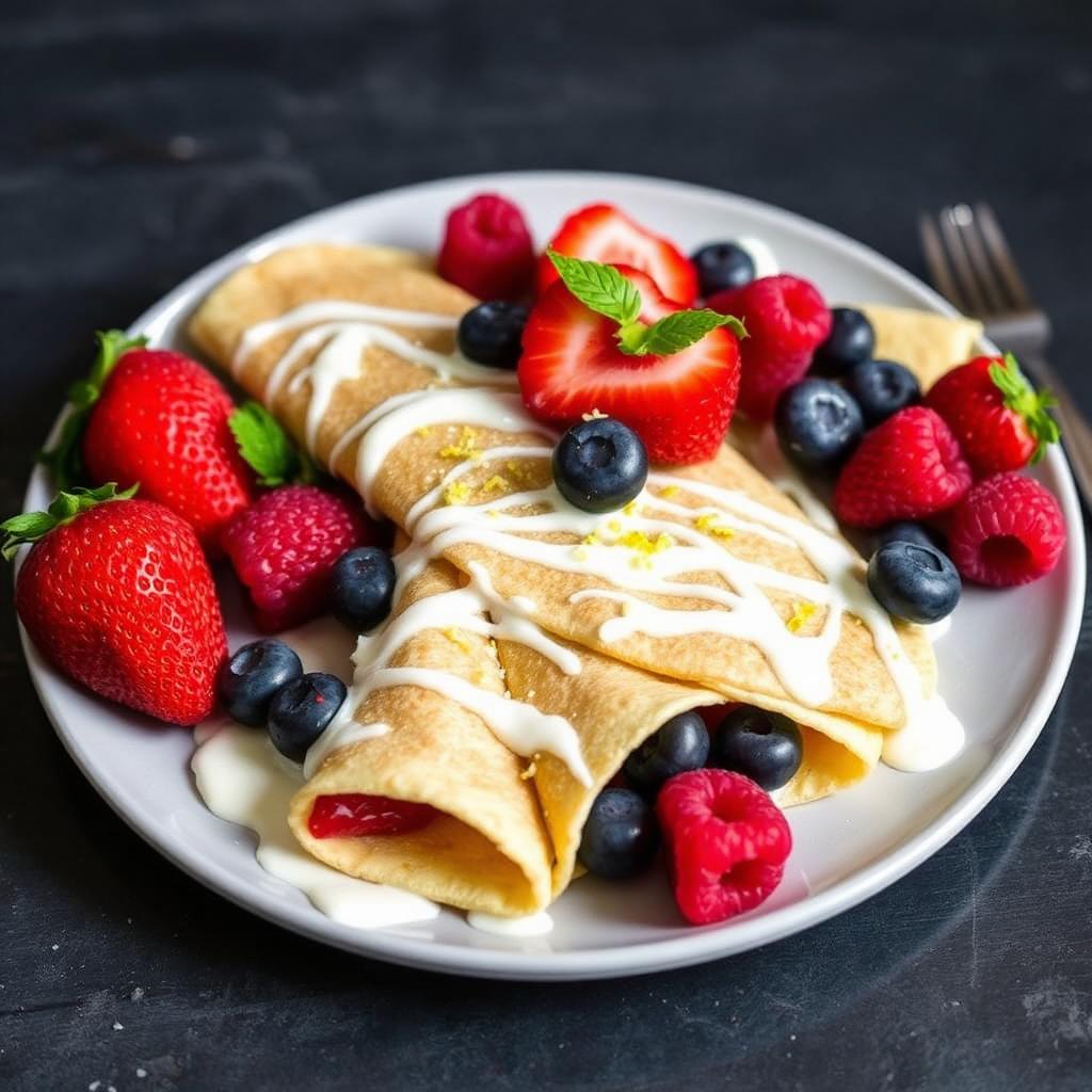 White Chocolate Berry Crepe