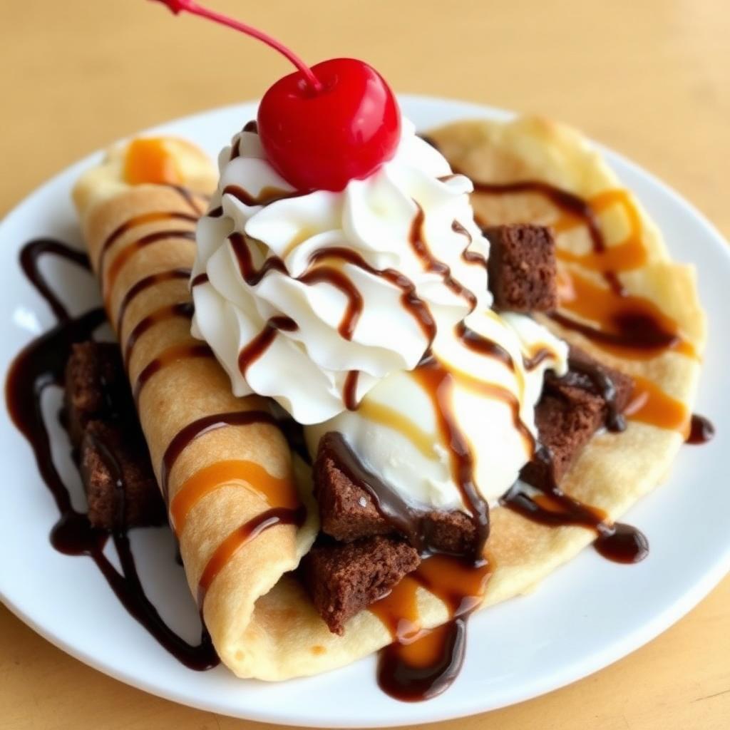 Brownie Sundae Crepe