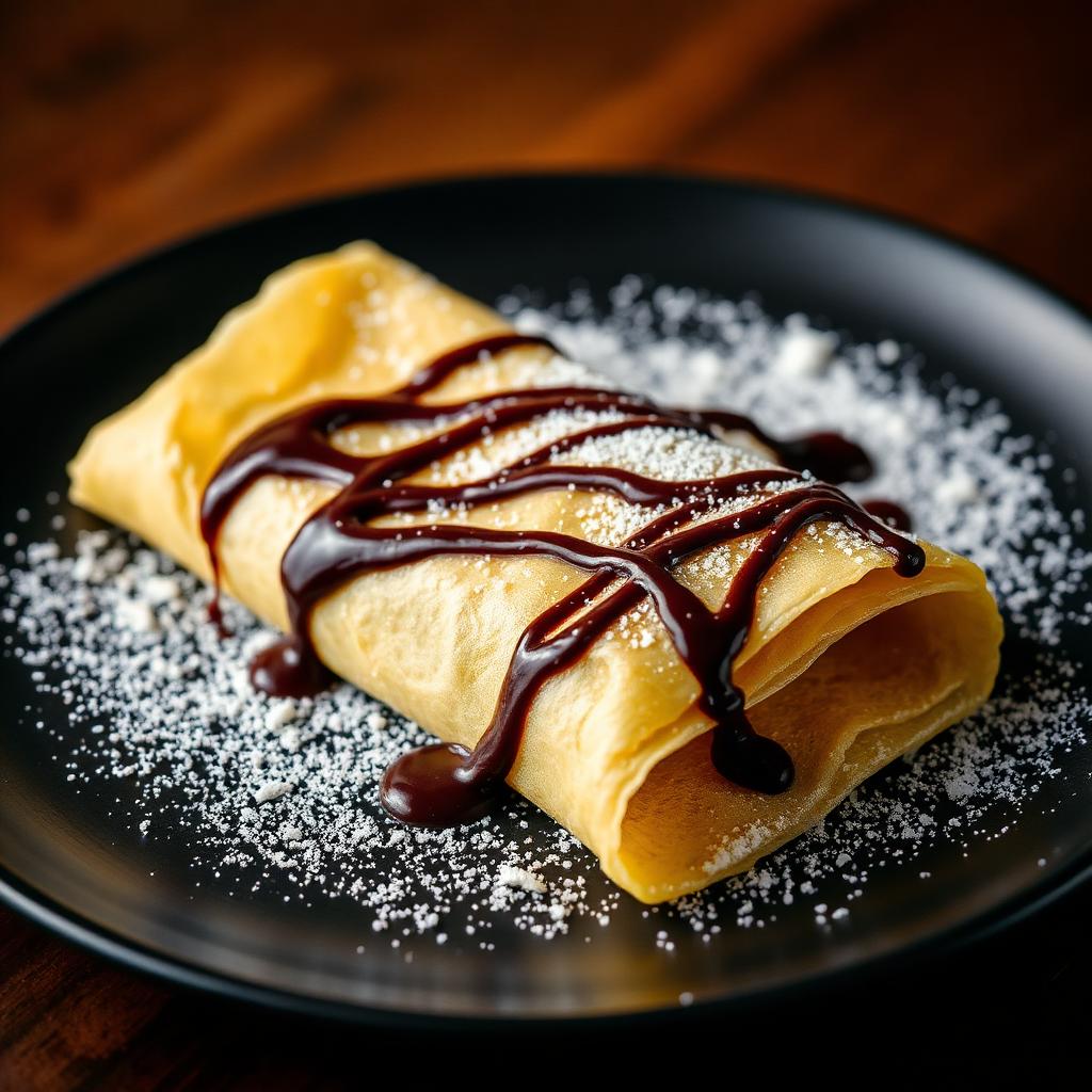 Premium gourmet dessert crepe